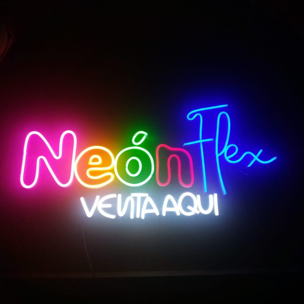 letrero en neón flex